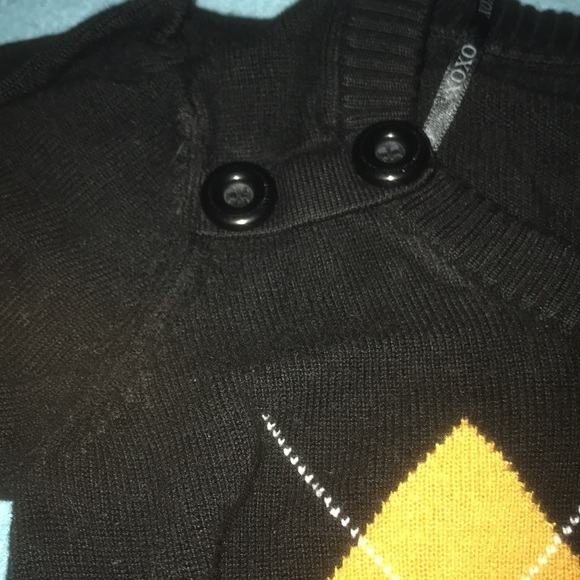 XOXO vintage puff short sleeve knit sweater button detail on shoulders size M - Picture 8 of 8